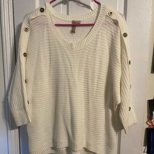 White knit top